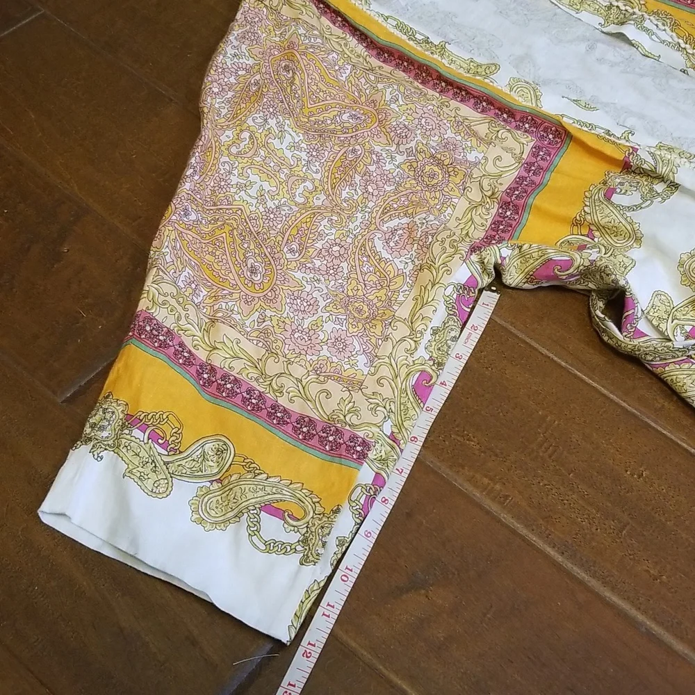 Magaschoni Kimono Paisley Scarf Print 100% Linen NWT - Picture 6 of 12